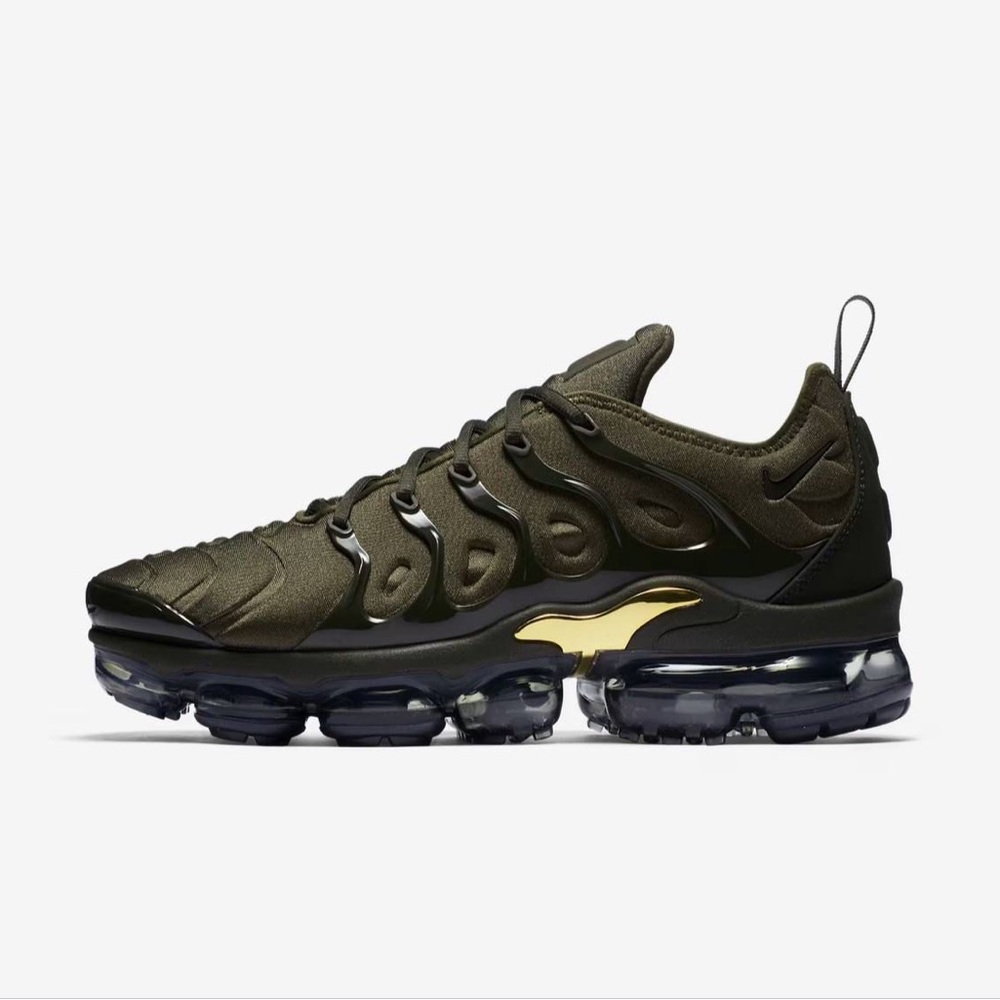 Nike vapor max plus new Men's Olive Green Athletic Shoes - Picture 11 of 11